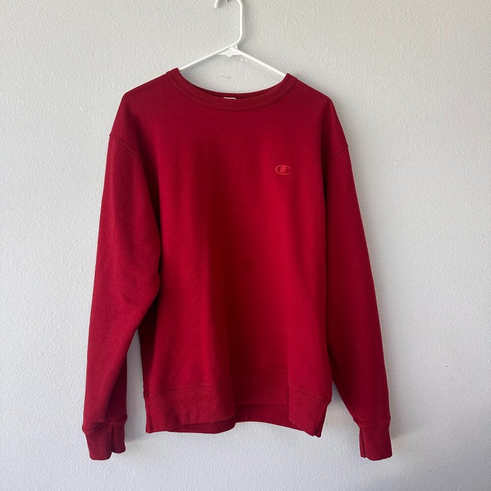 Red Champion Crewneck